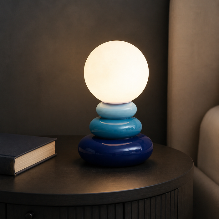Stone Cairn – Ceramic Stacked Stone-Style Table Lamp