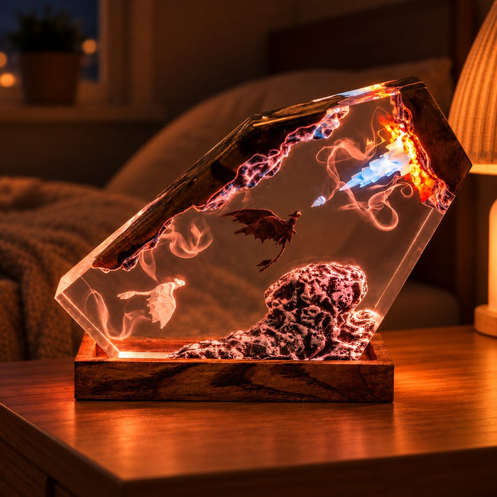 Lampe en résine Dragon Mythique DracoGlow