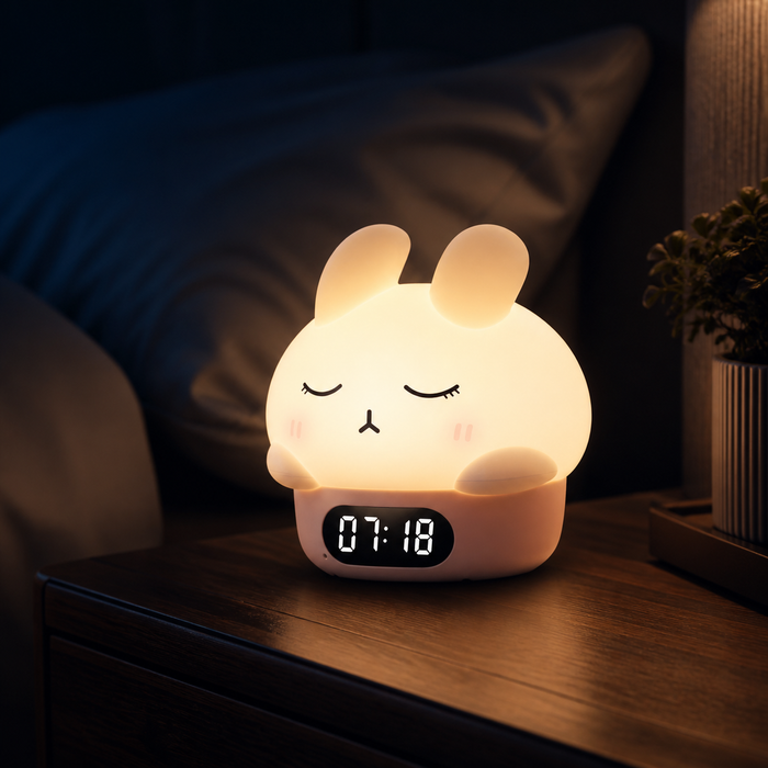 ObiHoppy – Silicone Bunny Alarm Clock & Night Lamp