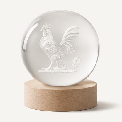 Zodiac Crystal – Engraved Crystal Ball Lamp