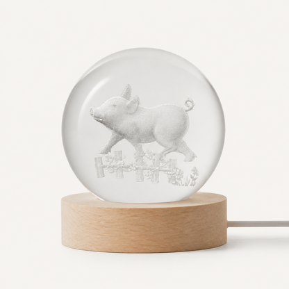 Zodiac Crystal – Engraved Crystal Ball Lamp