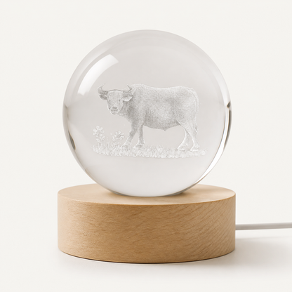 Zodiac Crystal – Engraved Crystal Ball Lamp