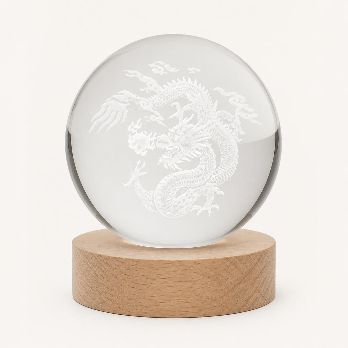 
Zodiac Crystal – Engraved Crystal Ball Lamp - studio view