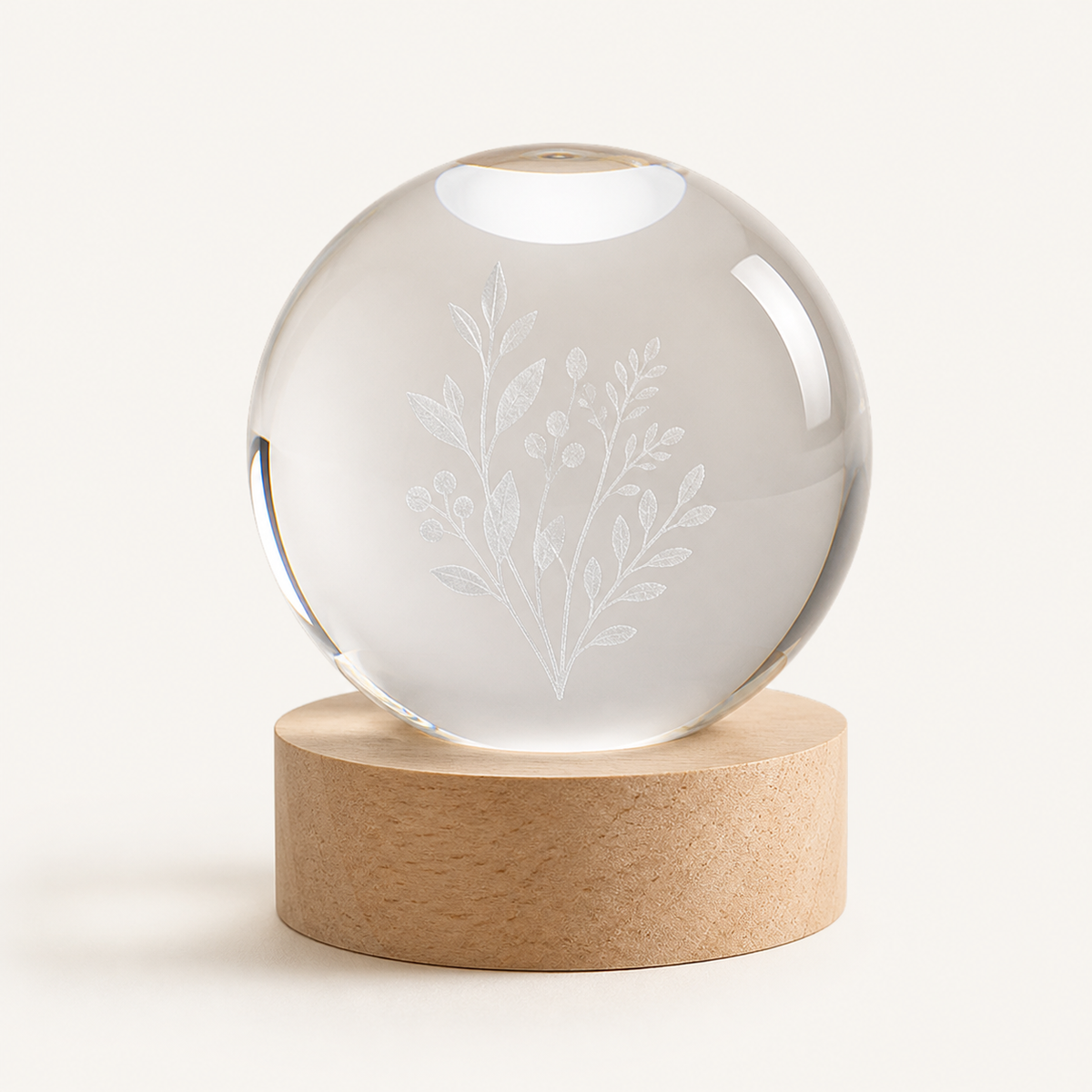 
Photo Crystal – Custom Crystal Photo Ball Lamp - studio view