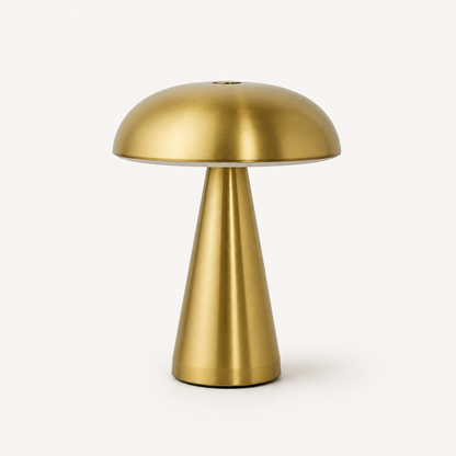 Golden Cap – Rechargeable Metal Mushroom Table Lamp
