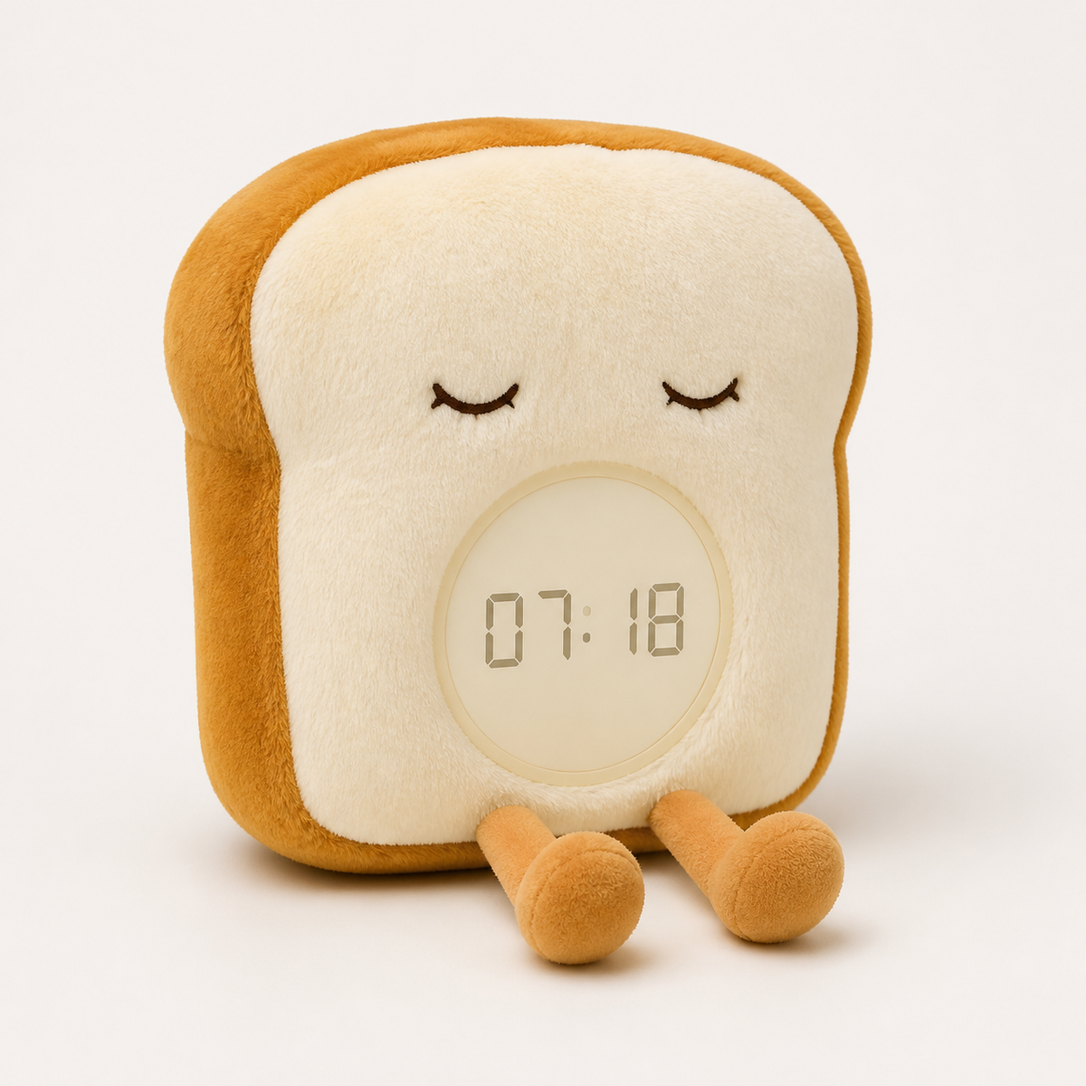 ObiCrumb – Plush Toast Alarm Clock & Night Lamp - studio view