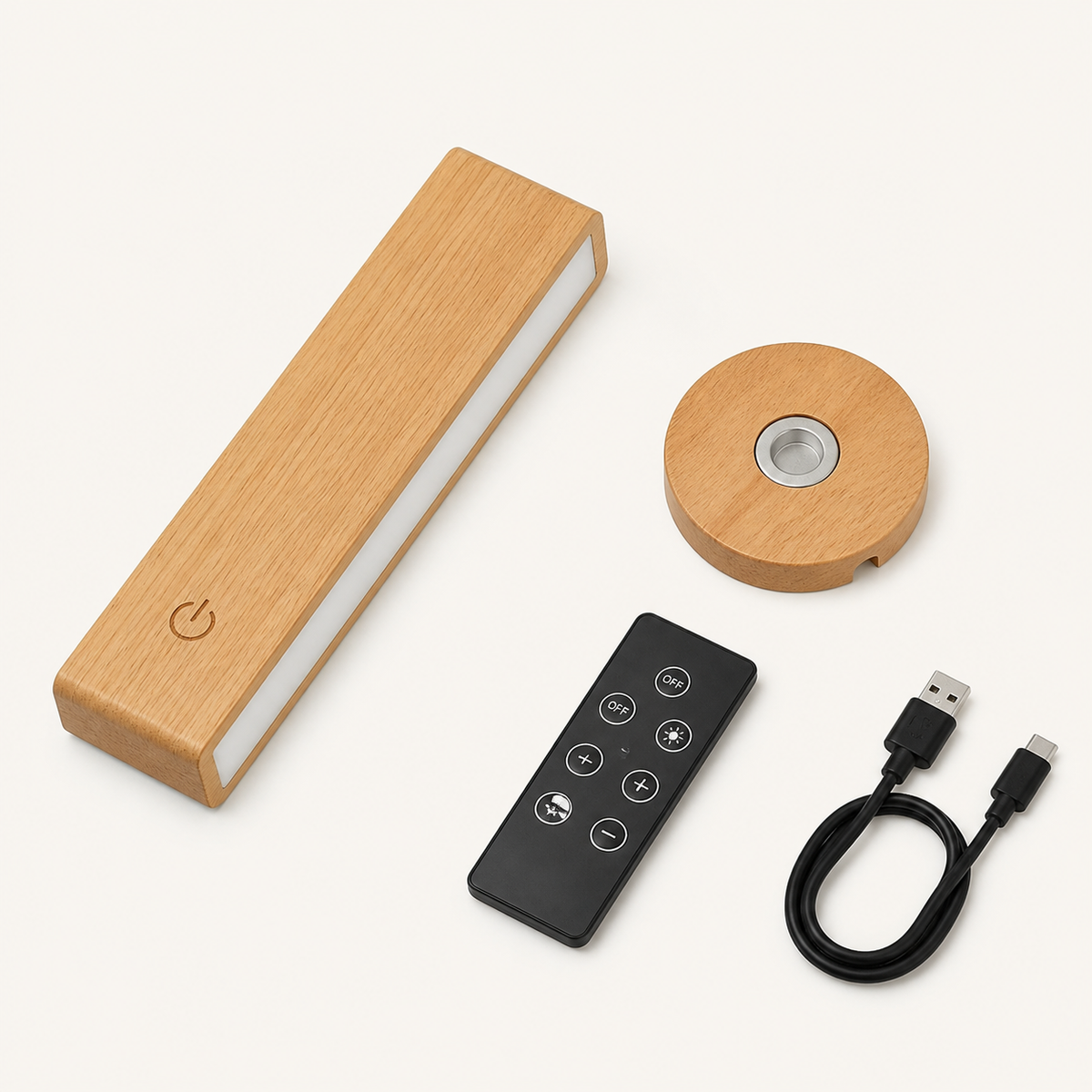 Beech Line – Beech Wood Magnetic Wall Lamp - studio view