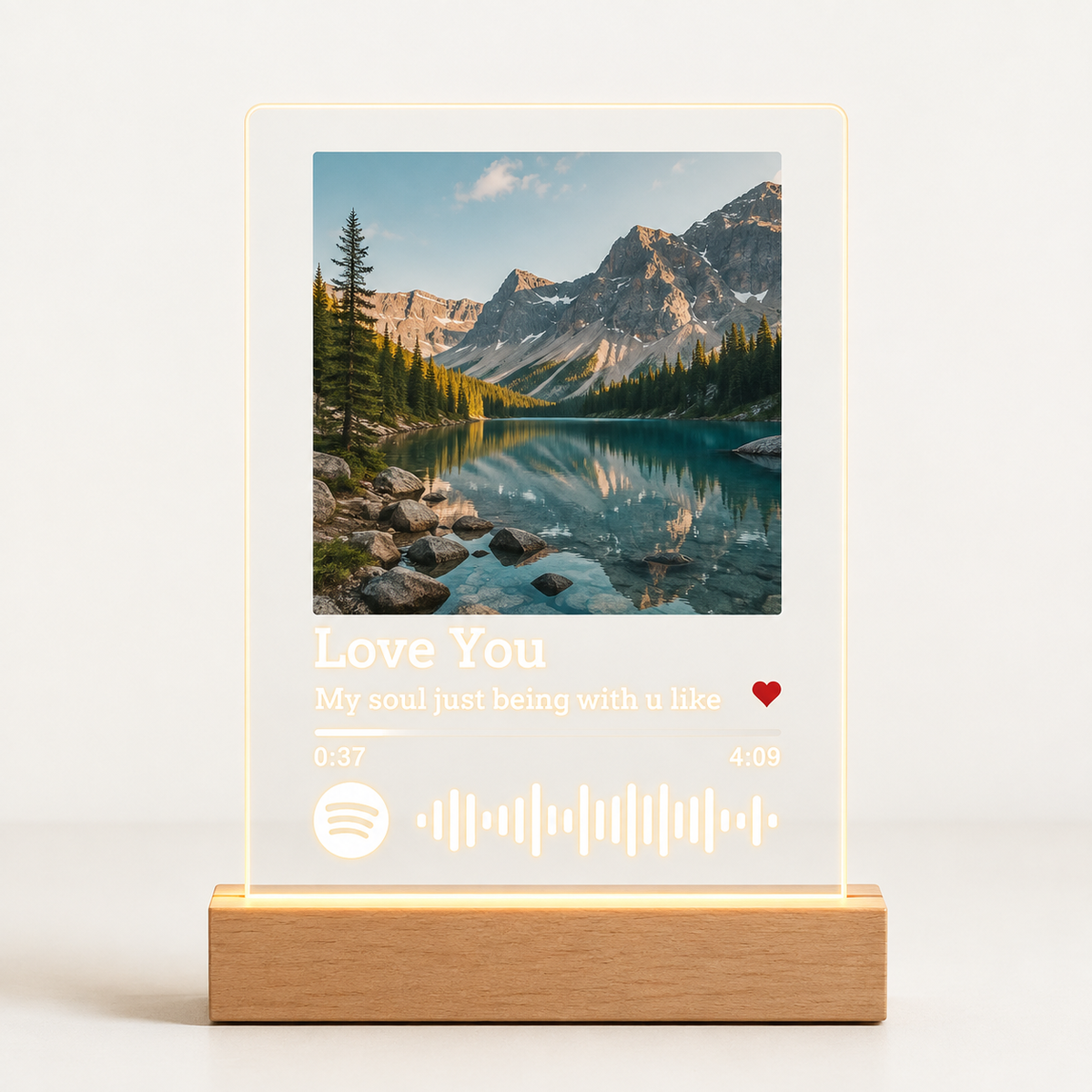 
Our Song – Custom Music Plaque Lamp - studio view