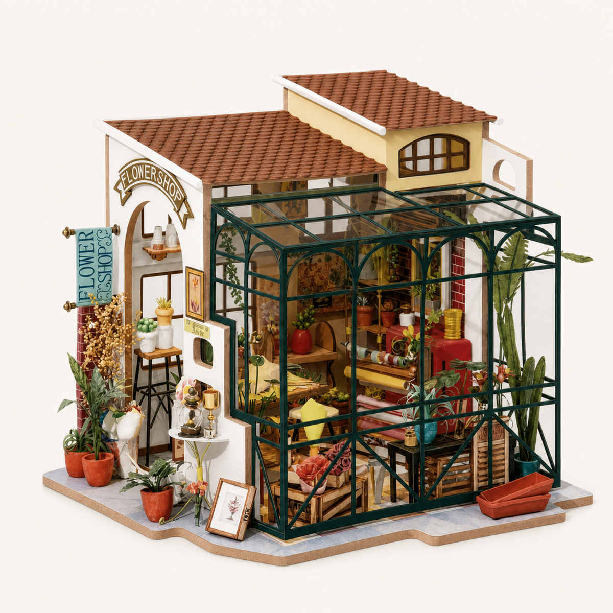 
Flower Shop – DIY Miniature Flower Shop Kit with LED - studio view