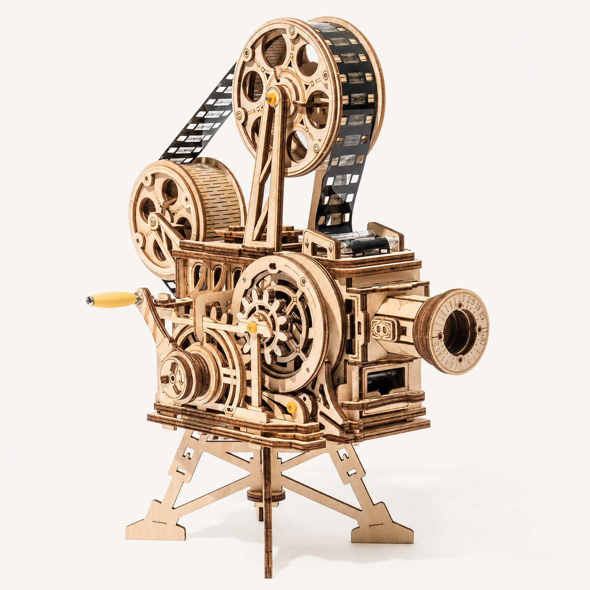 
Silent Cinema – Wooden Film Projector Model Kit - studio view