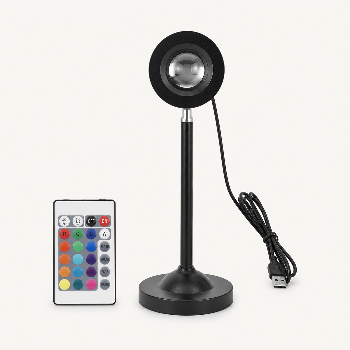 
Golden Hour – 16-Color Sunset Projector Lamp - studio view