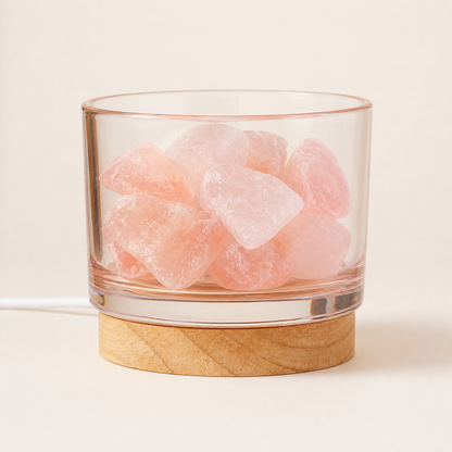 Rose Quartz – Crystal & Mineral Display Lamp