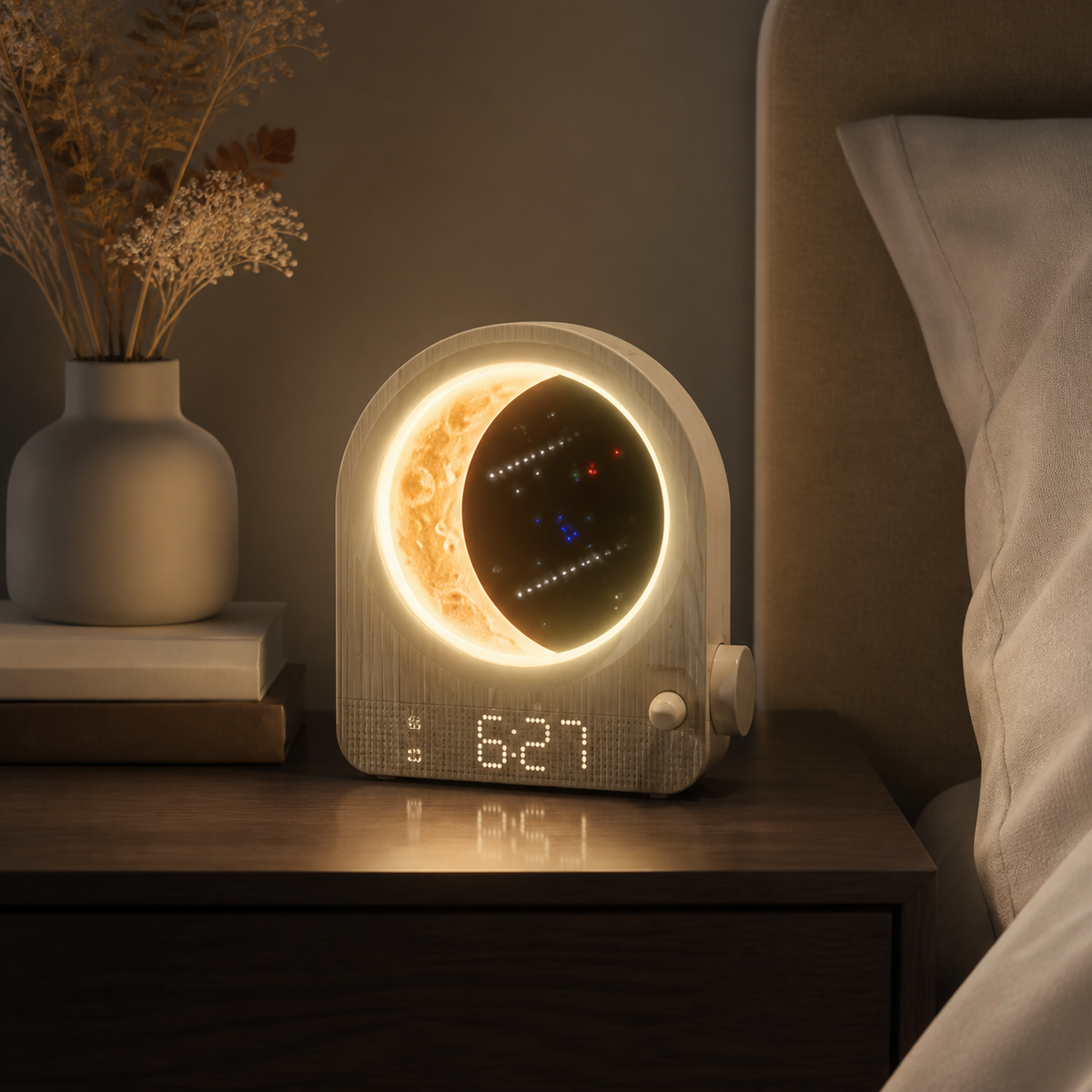 Crescent Dawn – Sunrise Alarm Clock with Moon Lamp