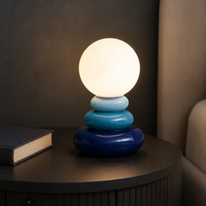 Stone Cairn – Ceramic Stacked Stone-Style Table Lamp