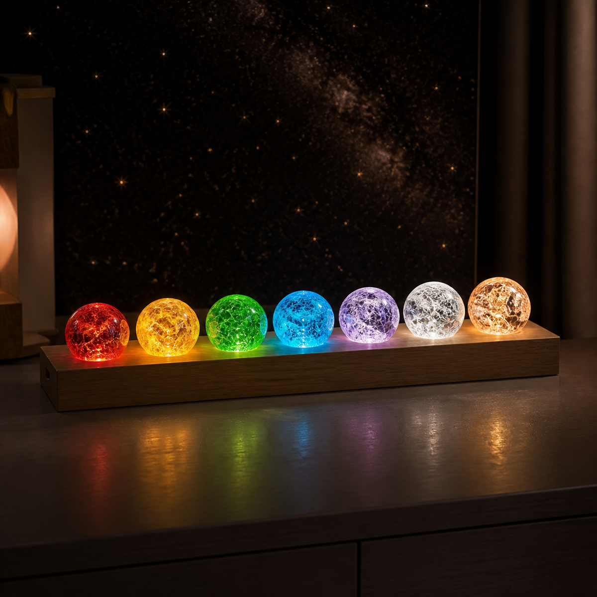 Healing Spheres – Natural Stone Lamp Set