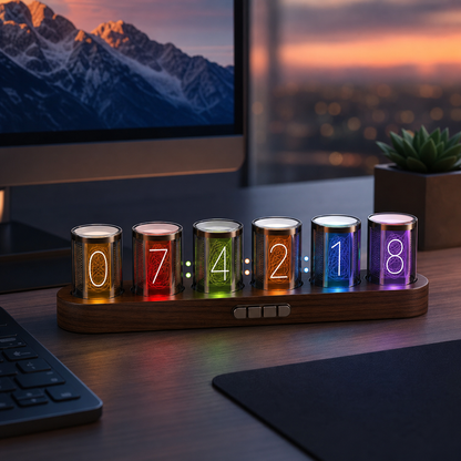 Nixie Clock – RGB Digital Tube-Style Desk Clock