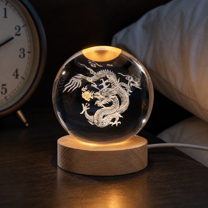 Zodiac Crystal – Engraved Crystal Ball Lamp
