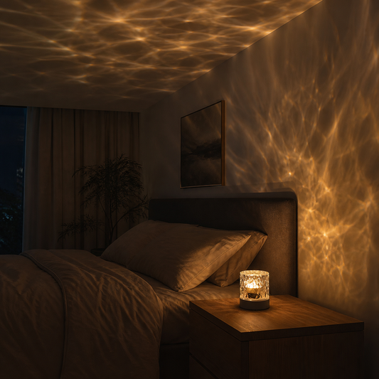 Firelight Ripple – Rechargeable Water Ripple Table Lamp