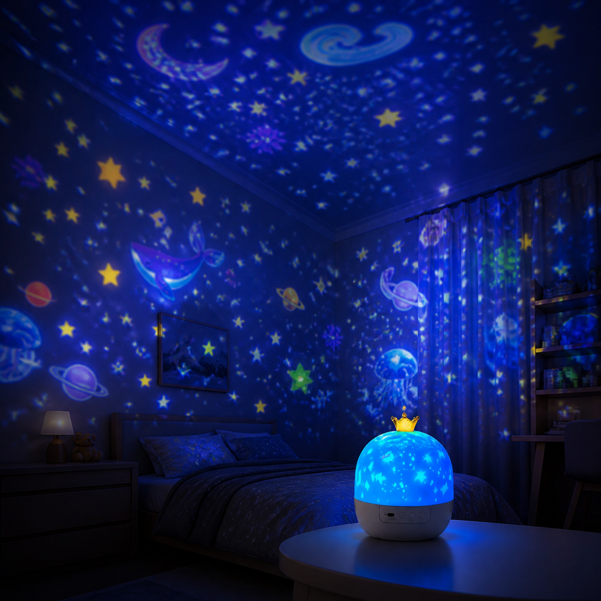 
Twinkle Dome – Rotating Kids Star Projector Lamp