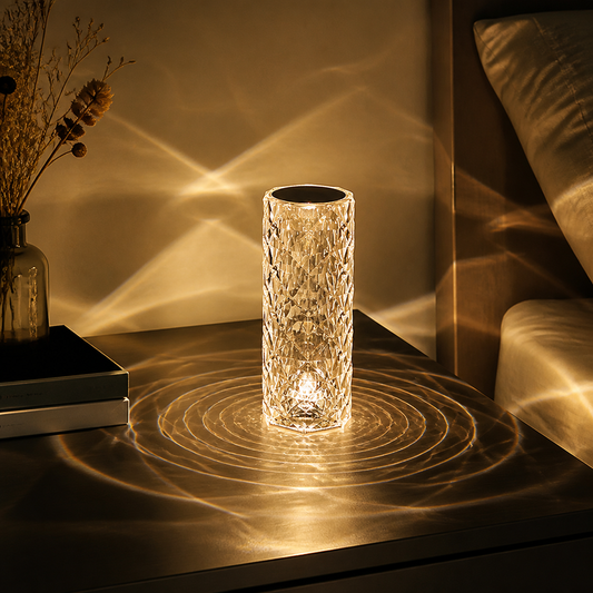 Crystal Rose – Rechargeable 16-Color Bedside Lamp