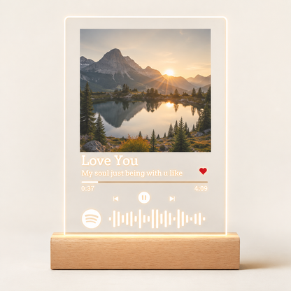 Our Song – Custom Music Plaque Lamp