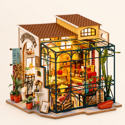 Flower Shop – DIY Miniature Flower Shop Kit with LED