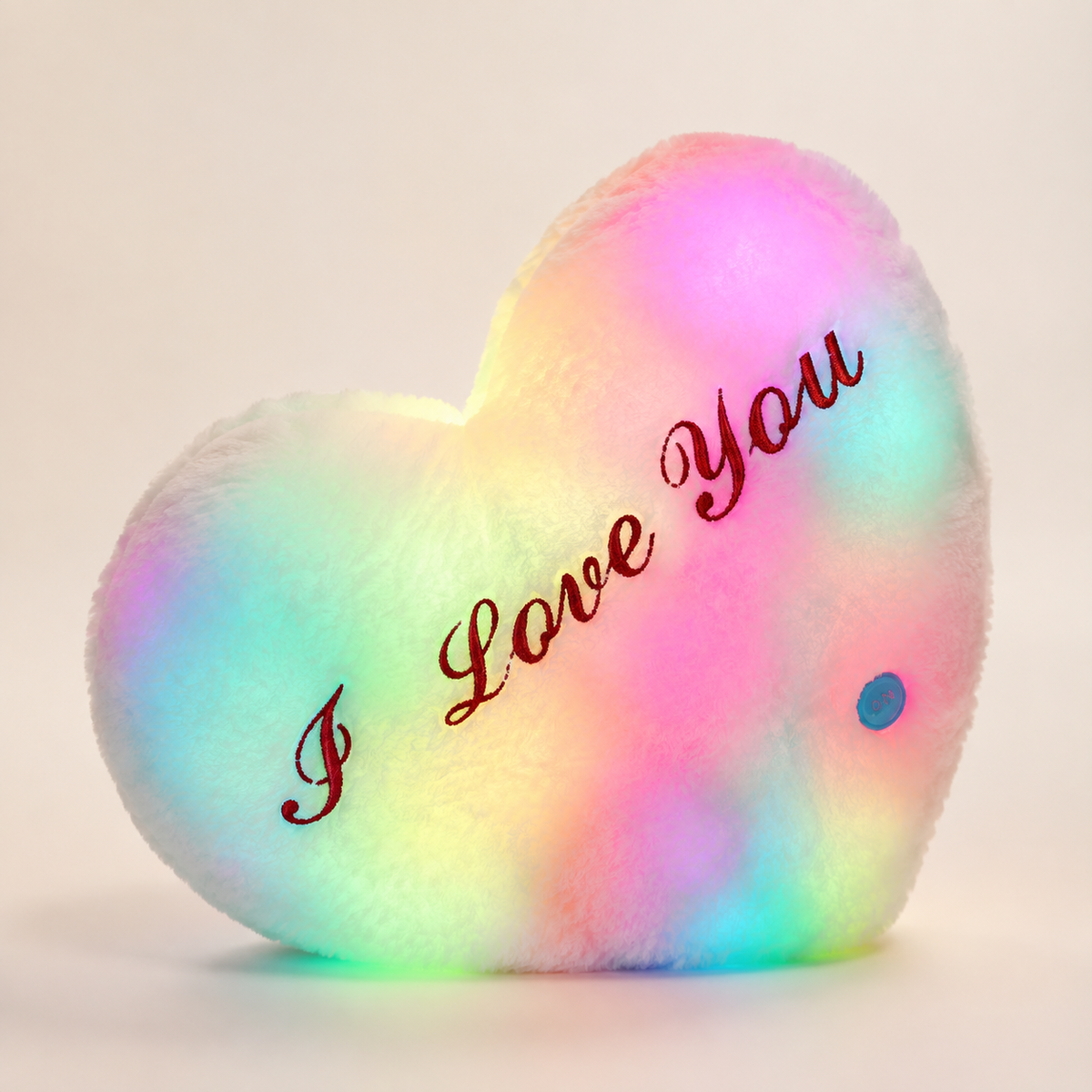 ObiSweetheart – LED Light-Up Heart Pillow - studio view