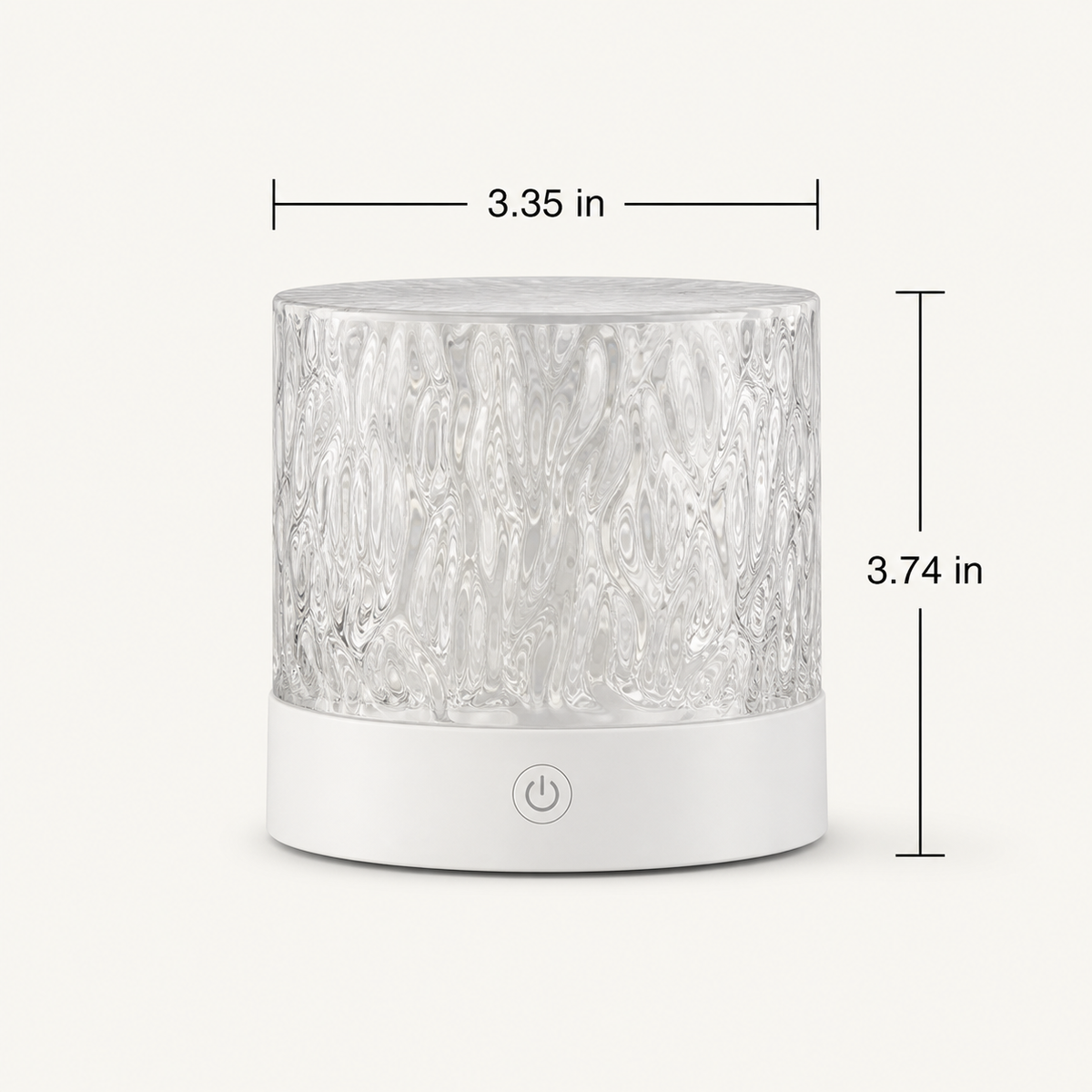 
Firelight Ripple – Rechargeable Water Ripple Table Lamp