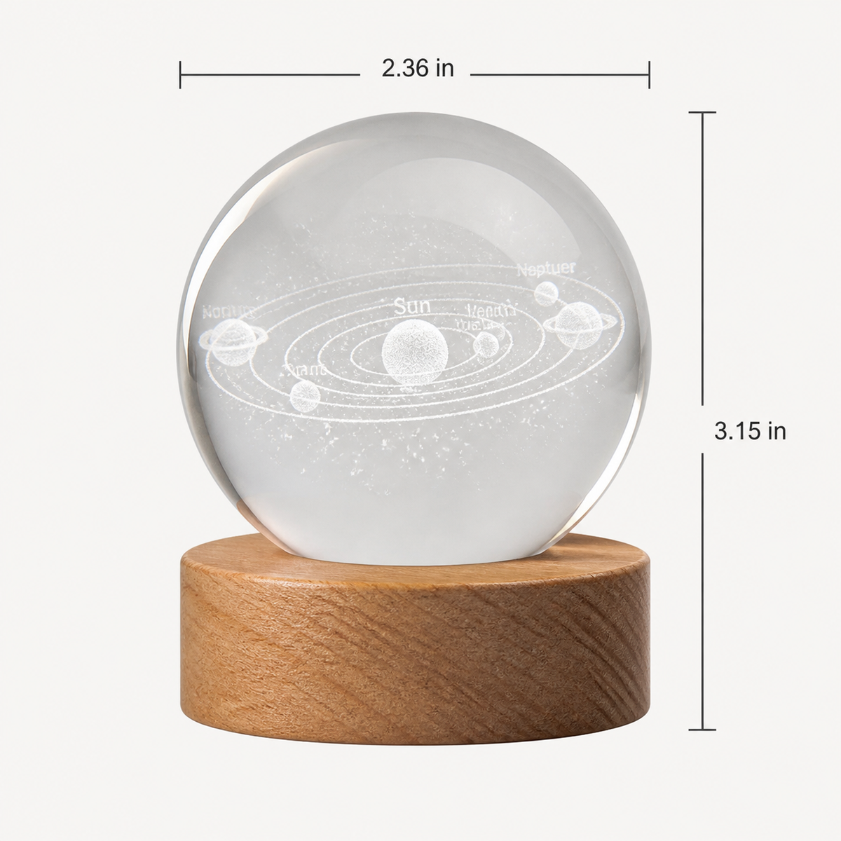 Solar System – Crystal Ball Space Lamp