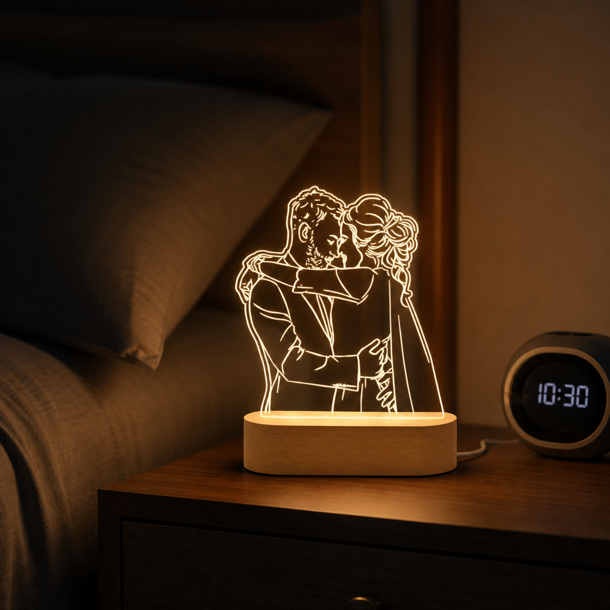 
Line Portrait – Personalized 3D Photo Lamp