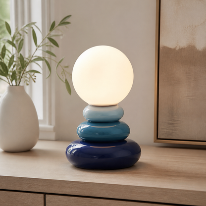 Stone Cairn – Ceramic Stacked Stone-Style Table Lamp