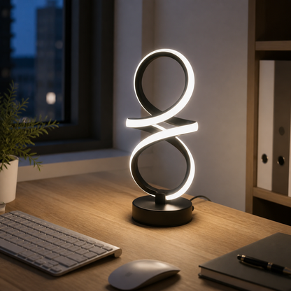 Infinity Swirl – Spiral LED Table Lamp