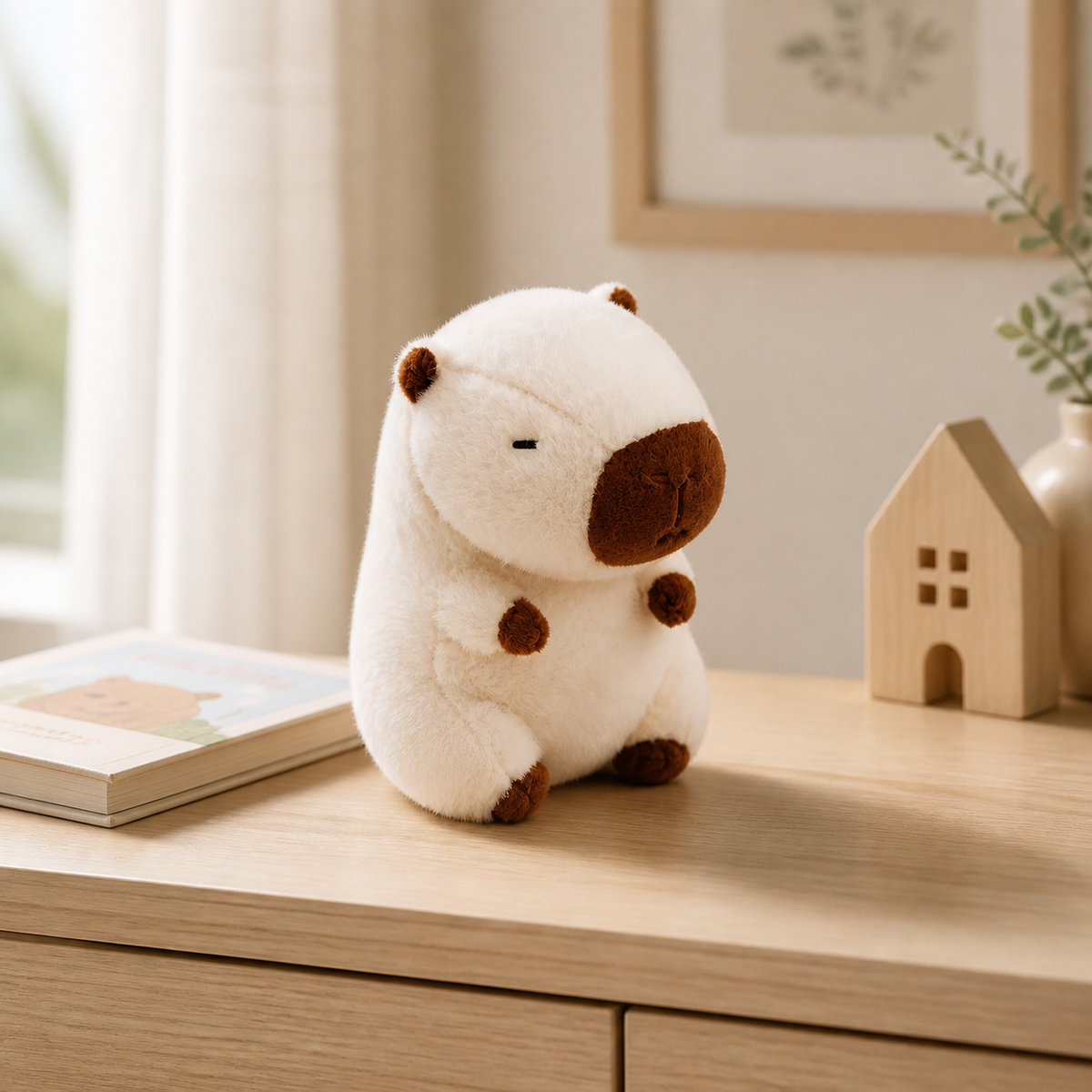 ObiCuddles – LED Light-Up Capybara Plush Toy - daytime view