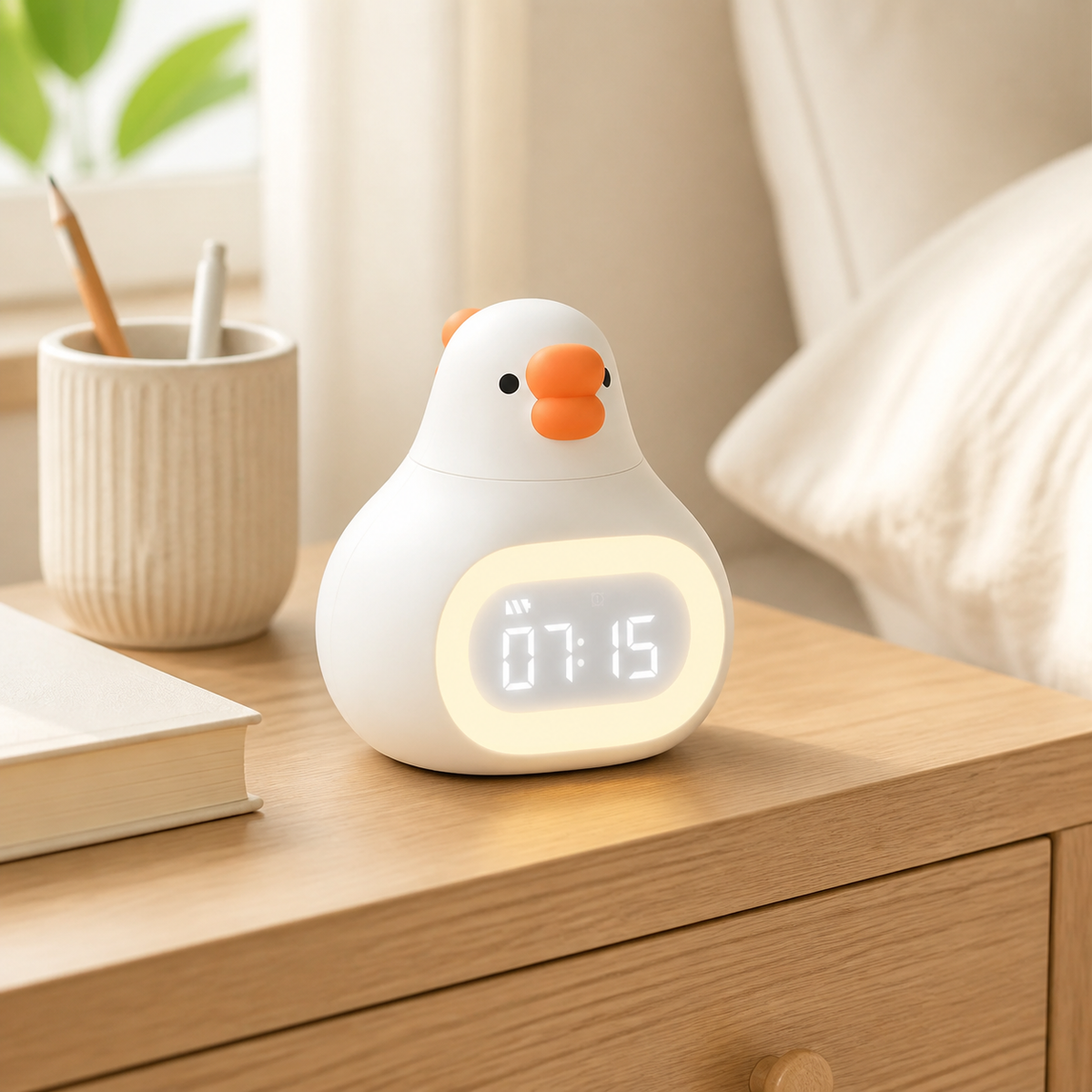 ObiHonk – Goose Night Lamp & Alarm Clock - daytime view