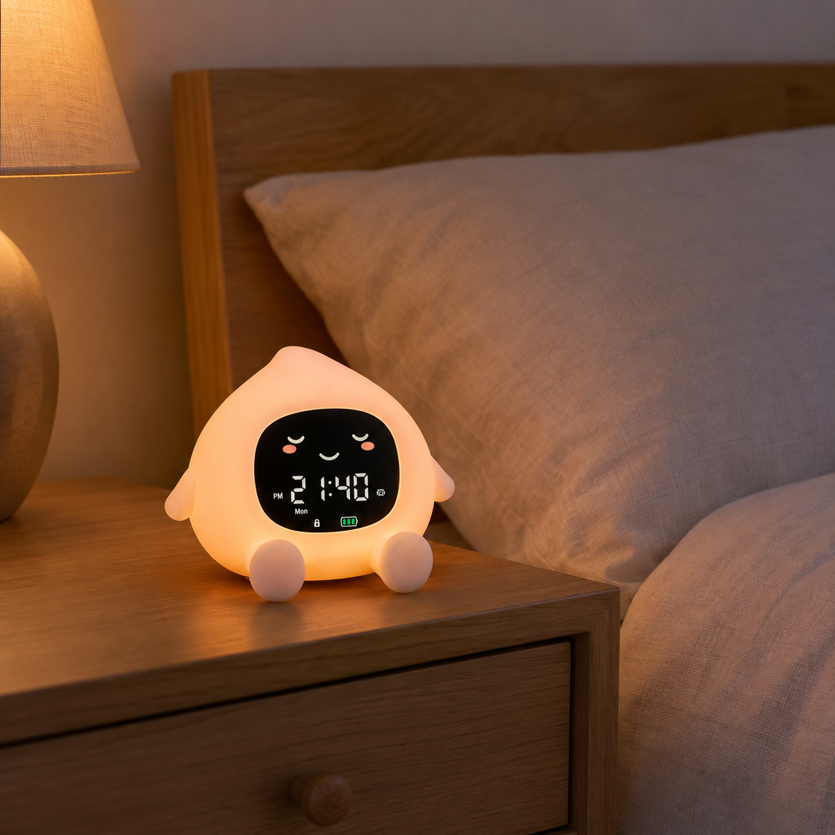 
ObiPeachy – Night Lamp & Sleep Trainer Clock