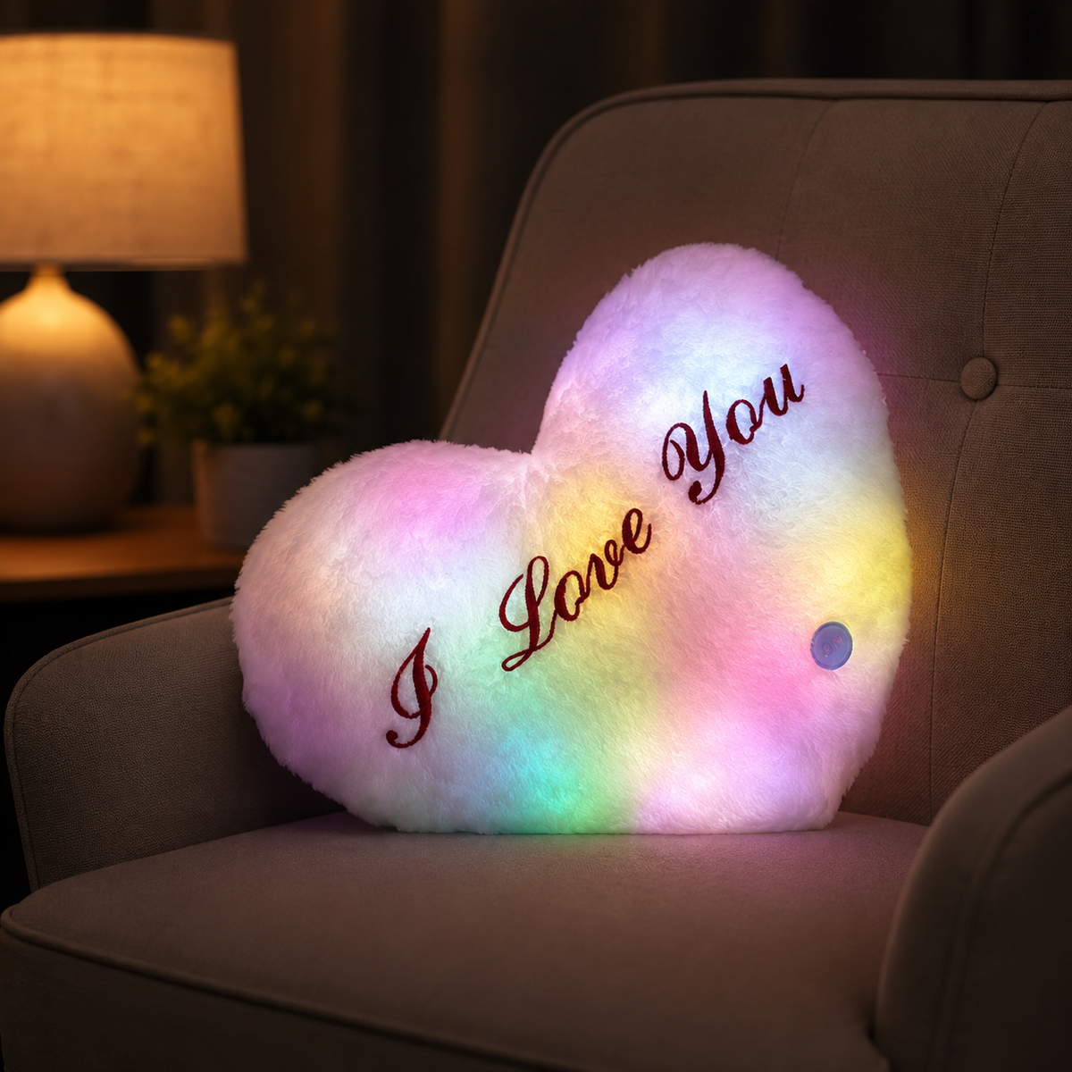 ObiSweetheart – LED Light-Up Heart Pillow