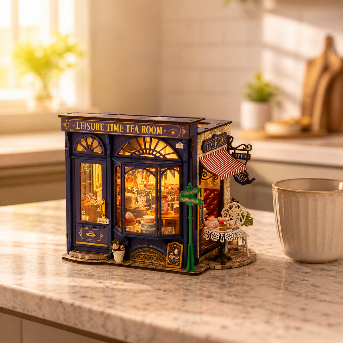 
Tea Room – DIY Miniature Tea House Kit with Lights