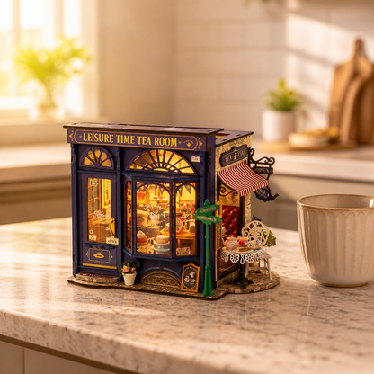 Tea Room – DIY Miniature Tea House Kit with Lights