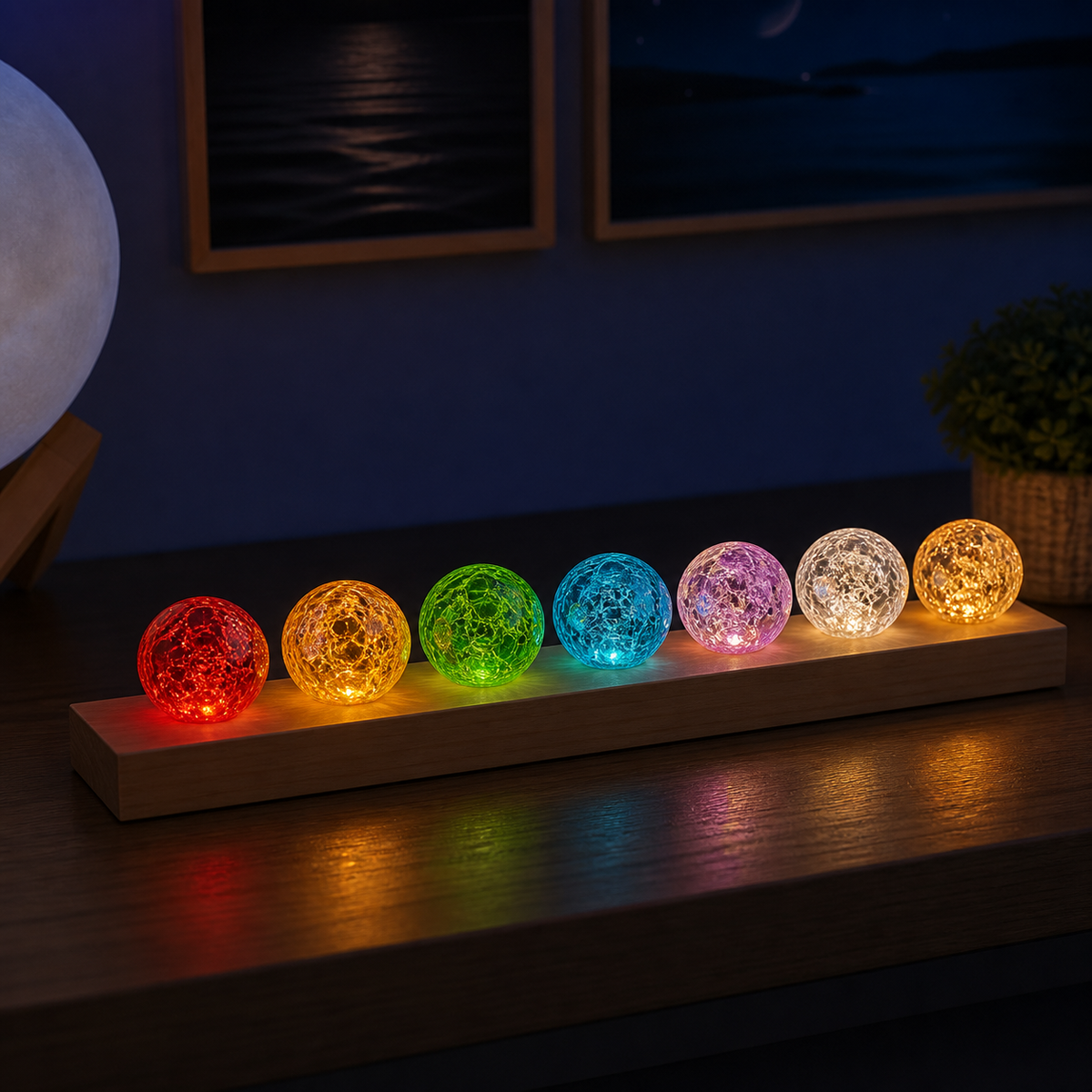 Healing Spheres – Natural Stone Lamp Set