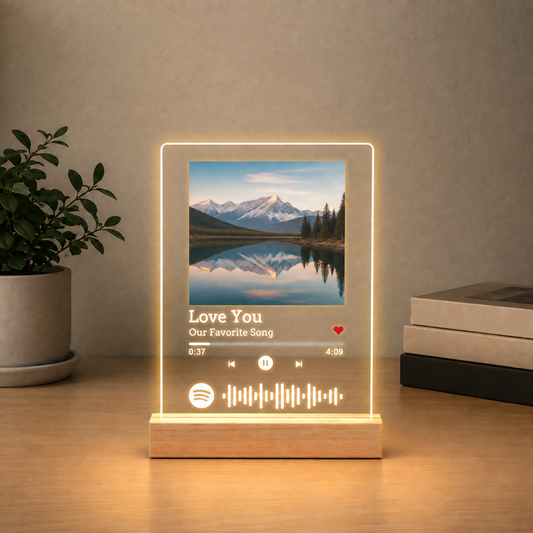 Our Song – Custom Music Plaque Lamp