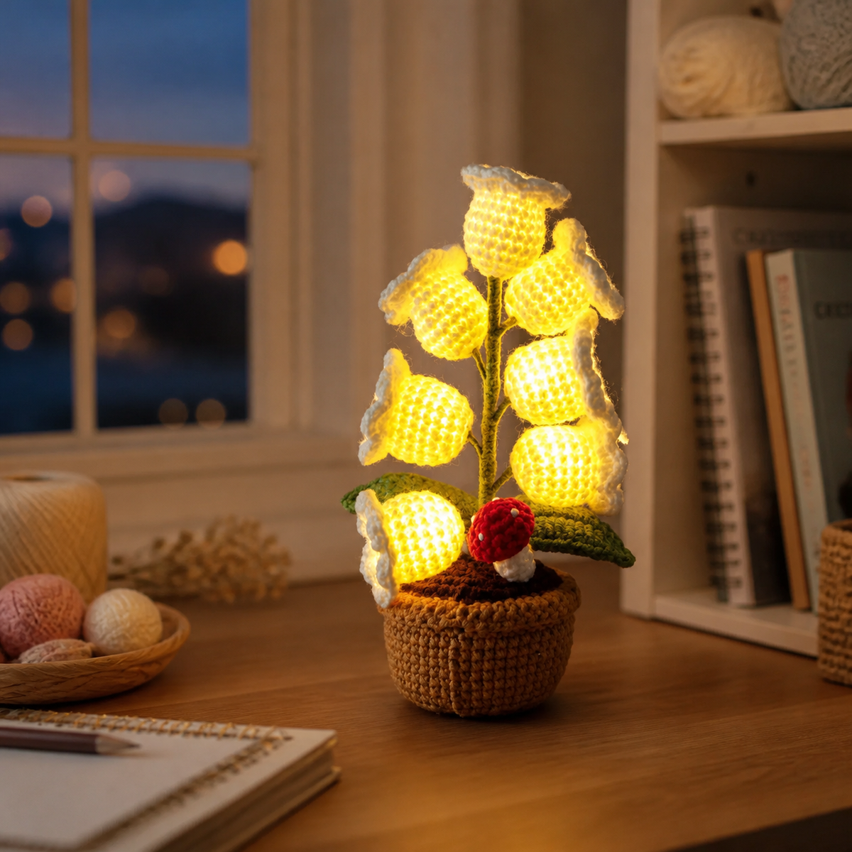 
Crochet Bloom – Crochet Orchid Lamp