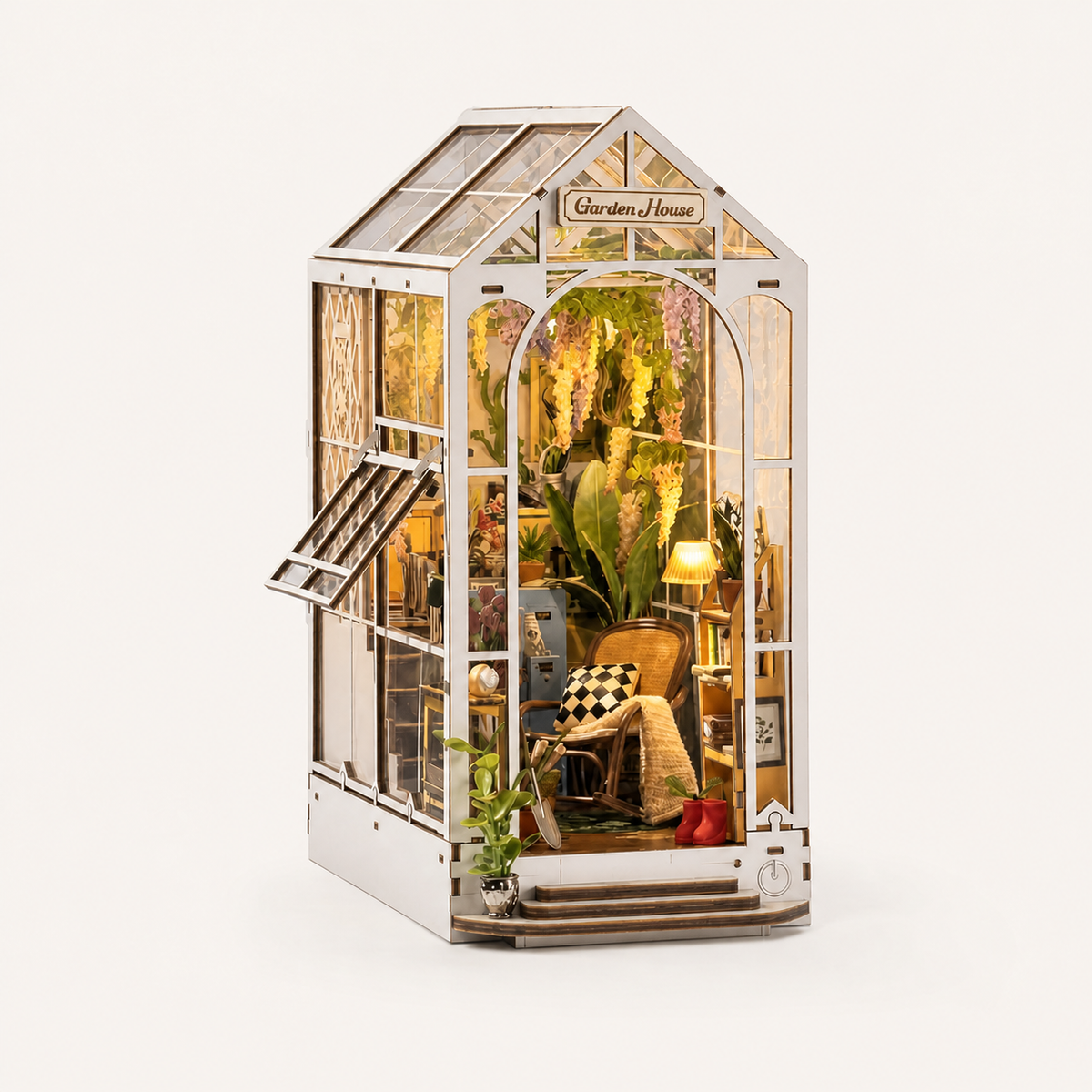 Garden Shed – DIY Book Nook Kit with Lights - studio view