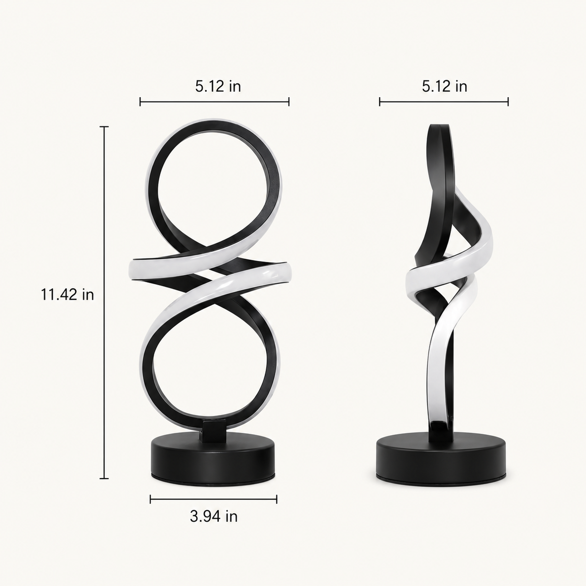 Infinity Swirl – Spiral LED Table Lamp