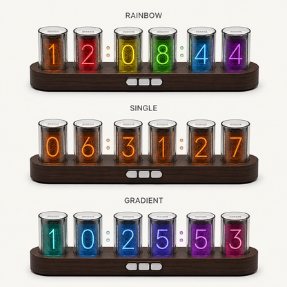 Nixie Clock – RGB Digital Tube-Style Desk Clock