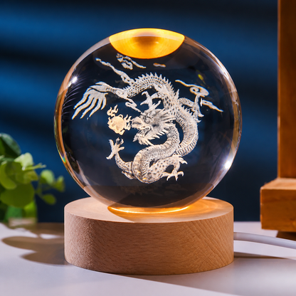 Zodiac Crystal – Engraved Crystal Ball Lamp