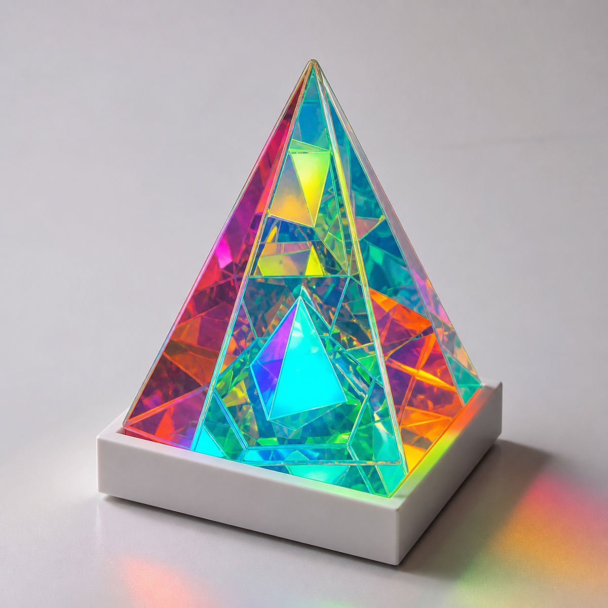 
Hologram Prism – Decorative Acrylic Sculpture Lamp