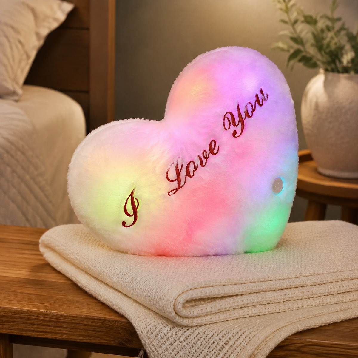 ObiSweetheart – LED Light-Up Heart Pillow