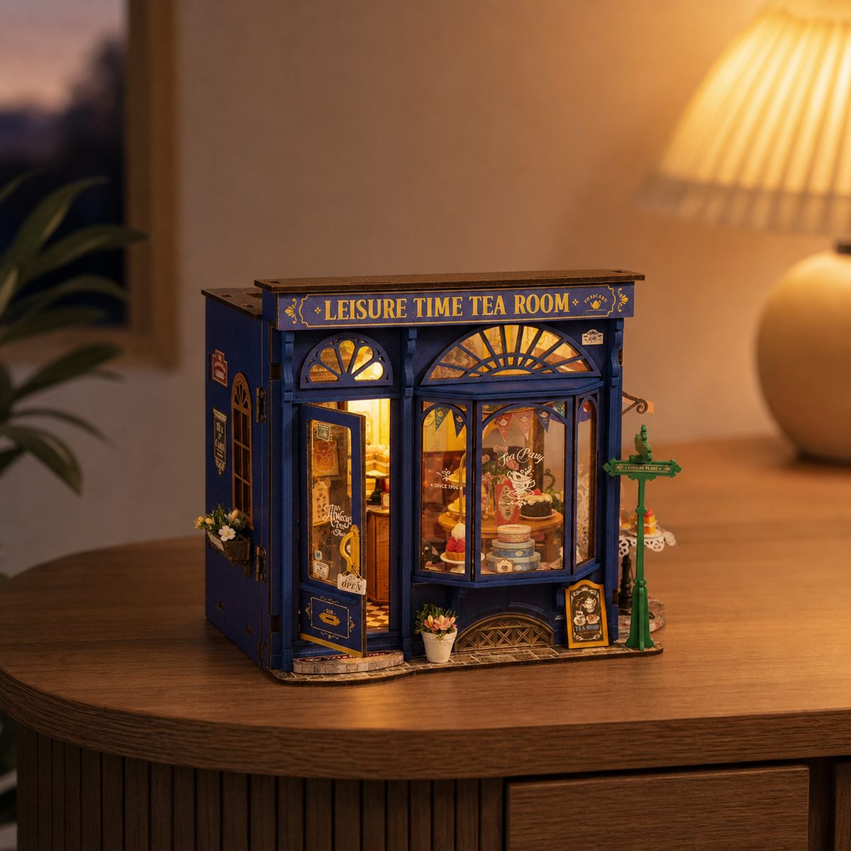 Tea Room – DIY Miniature Tea House Kit with Lights