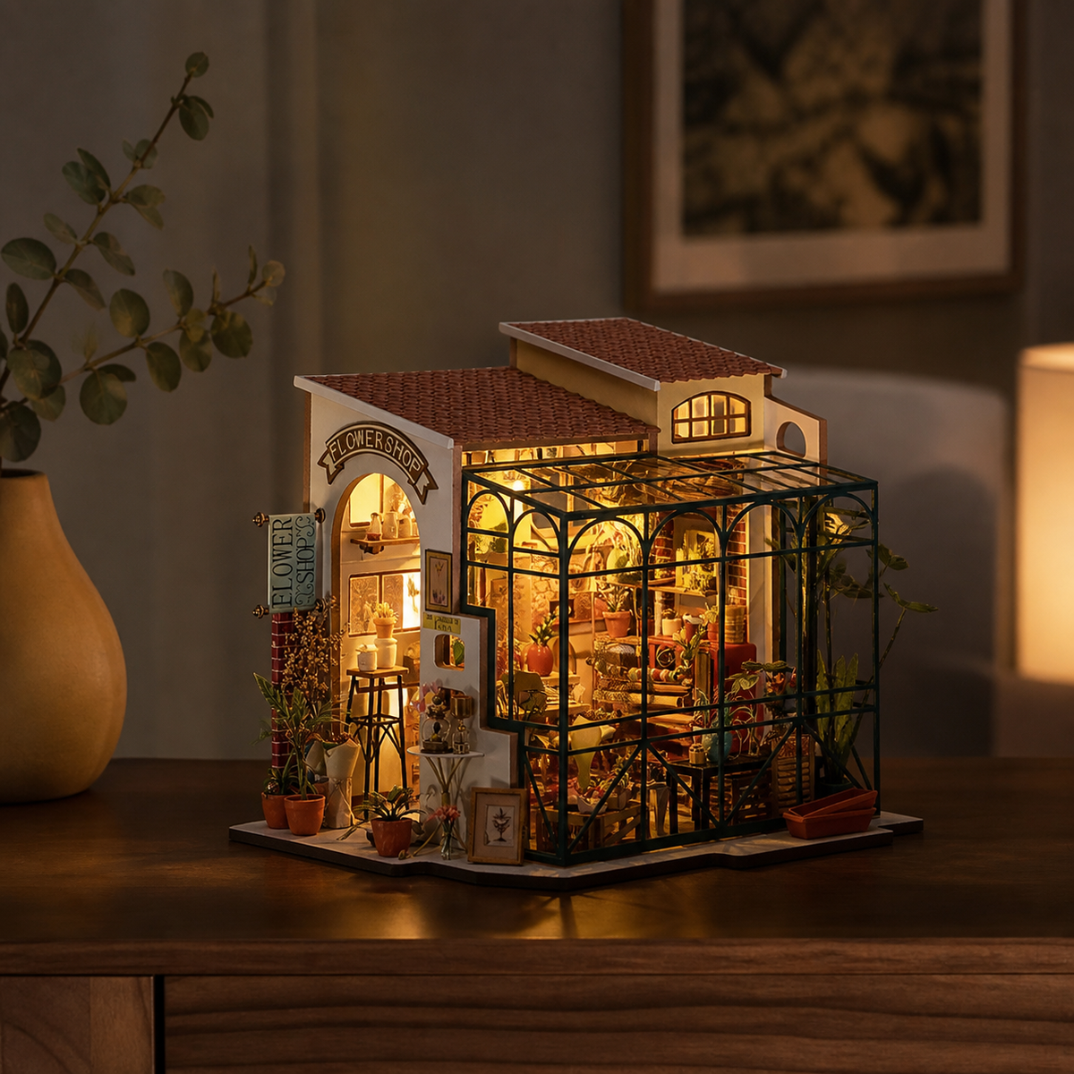 
Flower Shop – DIY Miniature Flower Shop Kit with LED