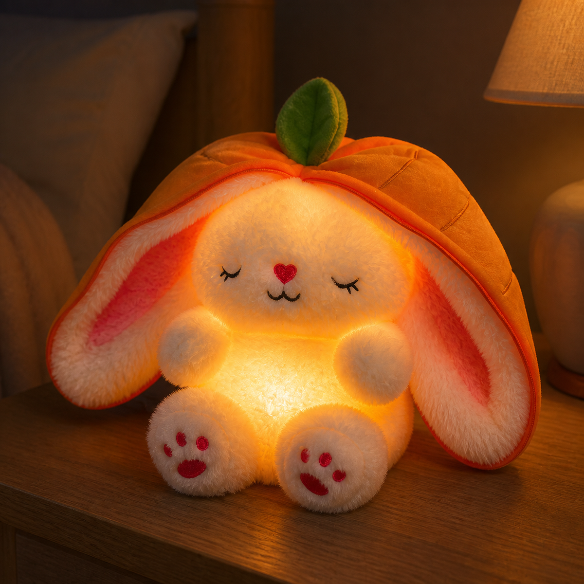 
ObiBunny – Light-Up Breathing Bunny Plush Toy - nighttime view